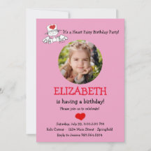 The Heart Fairy© Födelsedagsfotoinbjudan
