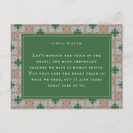 The Heart, Our Greatest Teacher Motivational Card Vykort