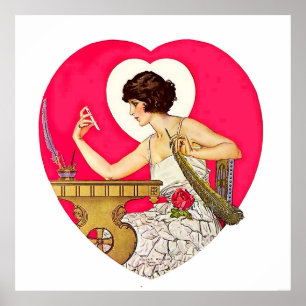 The Heart's Desire av C Coles Phillips Poster