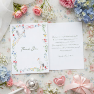 The Heirloom Rose & Ribbon Signaturstork Tack Kort