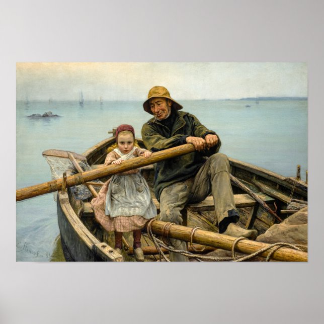 The Helping Hand, 1881 från Emile Renouf Poster (Framsidan)
