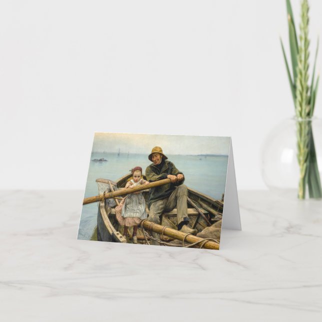 The Helping Hand, 1881 från Emile Renouf Tack Kort (Framsida)