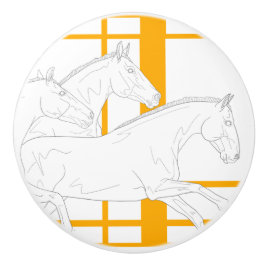 The Herd Hästar Keramisk Knopp