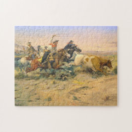 The Herd Quitter Cowboy Wranglers C Russell 1897 Pussel