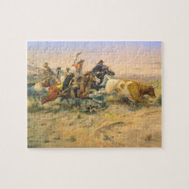 The Herd Quitter Cowboy Wranglers C Russell 1897 Pussel