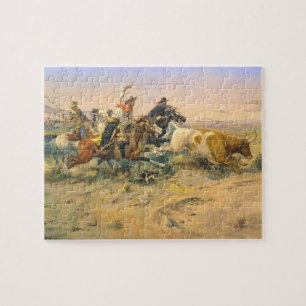 The Herd Quitter Cowboy Wranglers C Russell 1897 Pussel