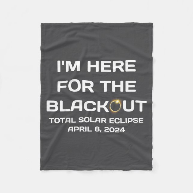 The Here Blackout amerikansk solförmörkelse Fleecefilt (Framsidan)