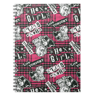 The Hex Girls Punk Karo Mönster Anteckningsbok