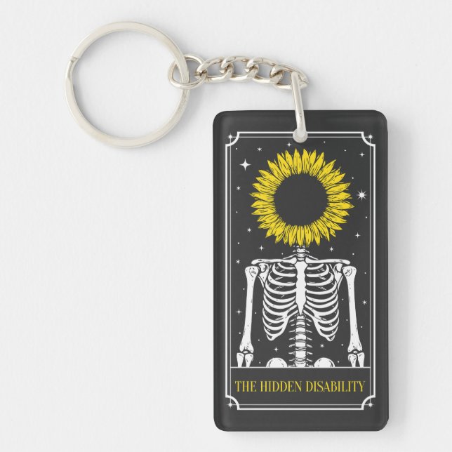 The Hidden Disability Tarot Card Awareness Nyckelring (Framsidan)