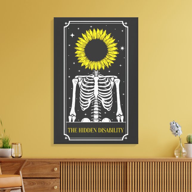 The Hidden Disability Tarotkort medvetenhet Canvastryck (Insitu (Vardagsrum))
