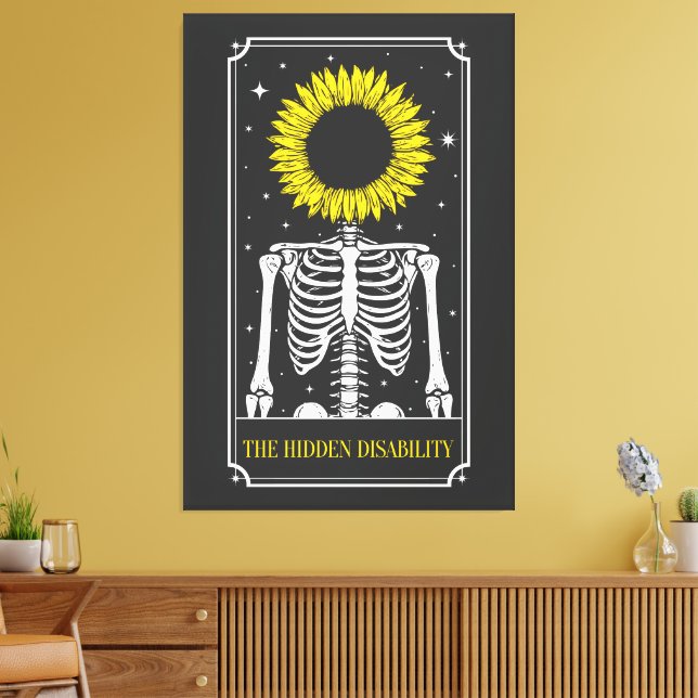 The Hidden Disability Tarotkort medvetenhet Canvastryck (Insitu (Vardagsrum))