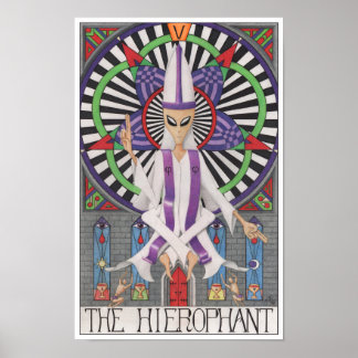 The Hierophant tarot card Poster
