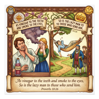 The High Cost of Laziness - Proverbs 10:26 Fototryck