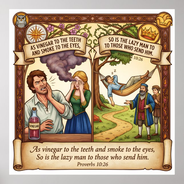 The High Cost of Laziness - Proverbs 10:26 Poster (Framsidan)