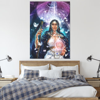 The High Priestess activated - divine feminine art Canvastryck