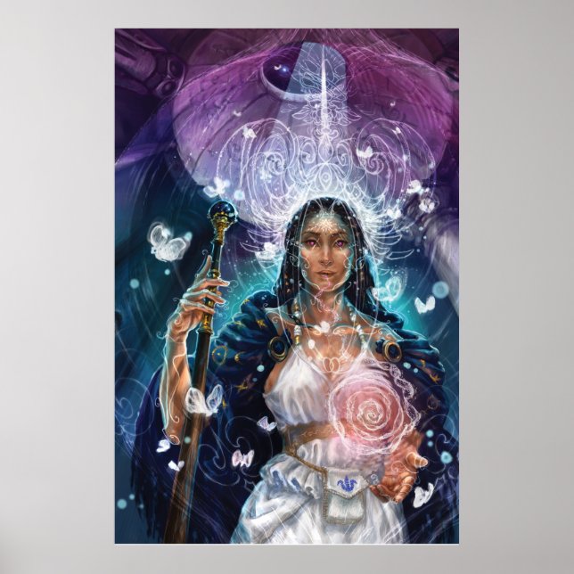 The High Priestess activated - divine feminine art Poster (Framsidan)