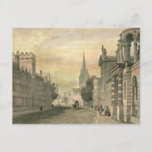 The High Street, Oxford, graverad av G. Hollis Vykort