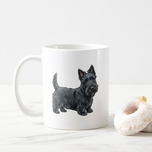The Highland Diehard – Scottish Terrier Spirit Art Kaffemugg (Med munk)