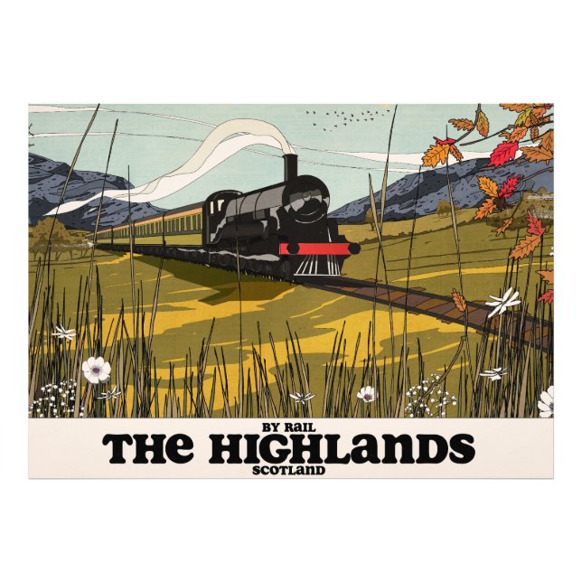 The Highlands i Skottland Resa Poster (Framsidan)