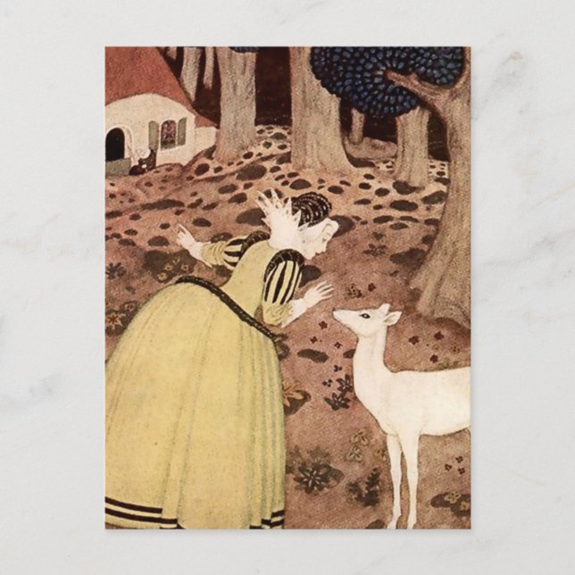 “The Hind” av Edmund Dulac Vykort (Framsida)