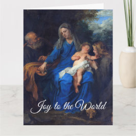 The Holy Family Baby Jesus Christmas Greetings Kort