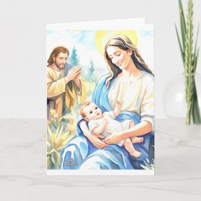 The Holy Family - Nativity Helgkort (Framsida)