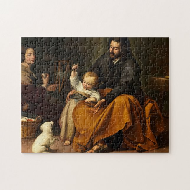 The Holy Family with a Little Bird by Murillo Pussel (Horisontell)