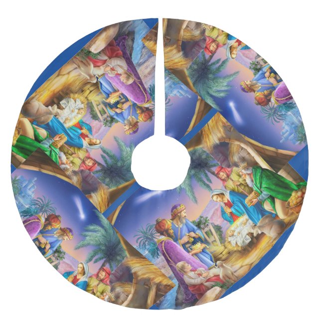 The holy night julgransmatta borstad polyester (Framsidan)