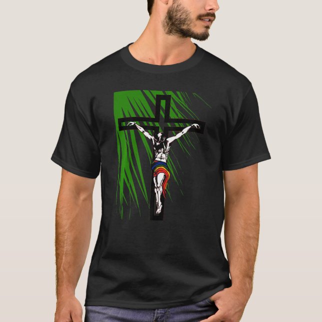 The Holy Week Christs Journey To The Cross T Shirt (Framsida)