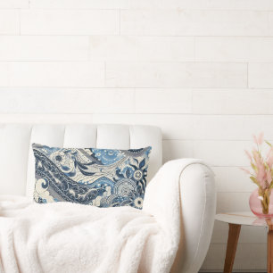 The Home Studio Indigo Bloom Lumbarkudde