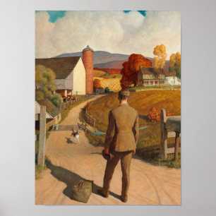 The Homecoming 1945 av Newell Convers Wyeth Poster