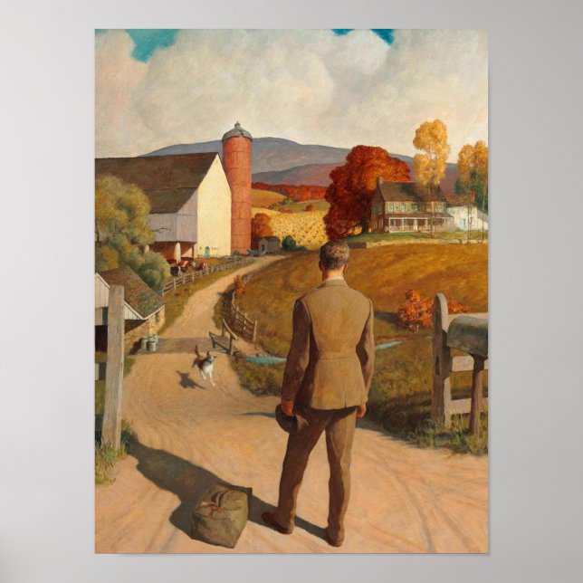 The Homecoming 1945 av Newell Convers Wyeth Poster (Framsidan)