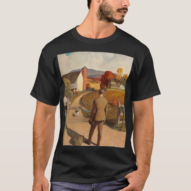 The Homecoming 1945 av Newell Convers Wyeth T Shirt (Framsida)