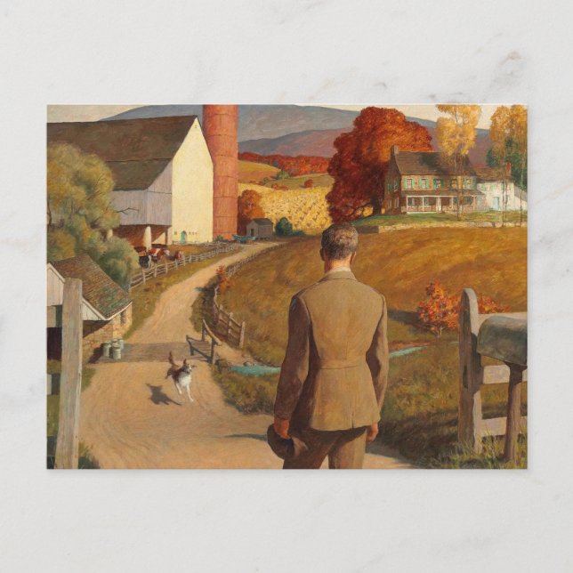 The Homecoming 1945 av Newell Convers Wyeth Vykort (Framsida)