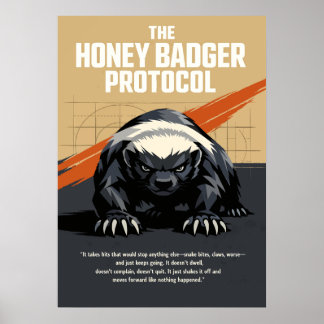 The Honey Badger Protocol Konst Poster