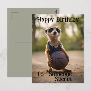"The Hoop Star Baby Meerkat" Födelsedag Vykort