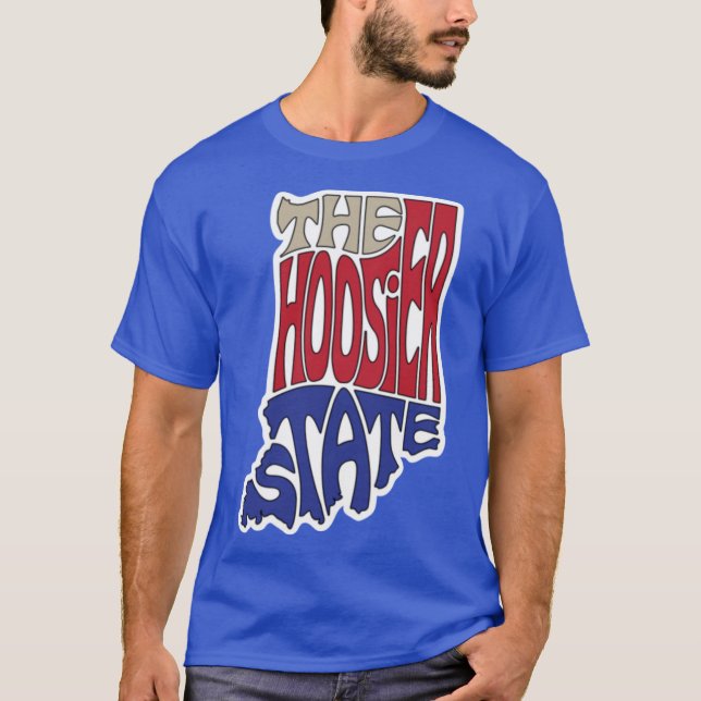 The Hoosier State Indiana T Shirt (Framsida)