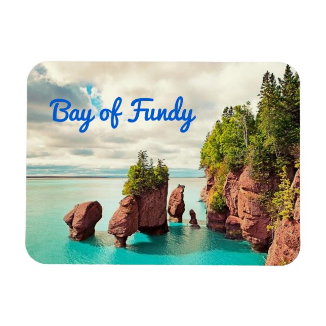 The Hopewell Sten Bay of Fundy Canada stilized Magnet (Horisontell)
