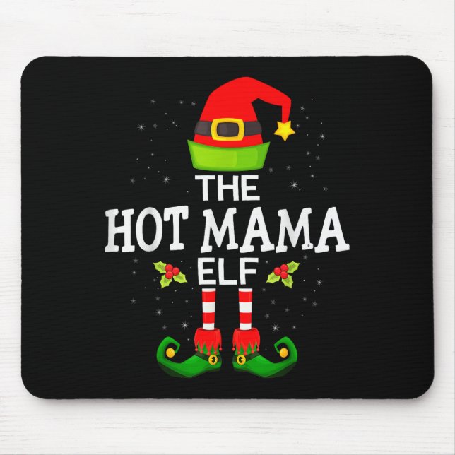 The Hot Mama Elf Christmas Family Matching Pajama  Musmatta (Framsidan)