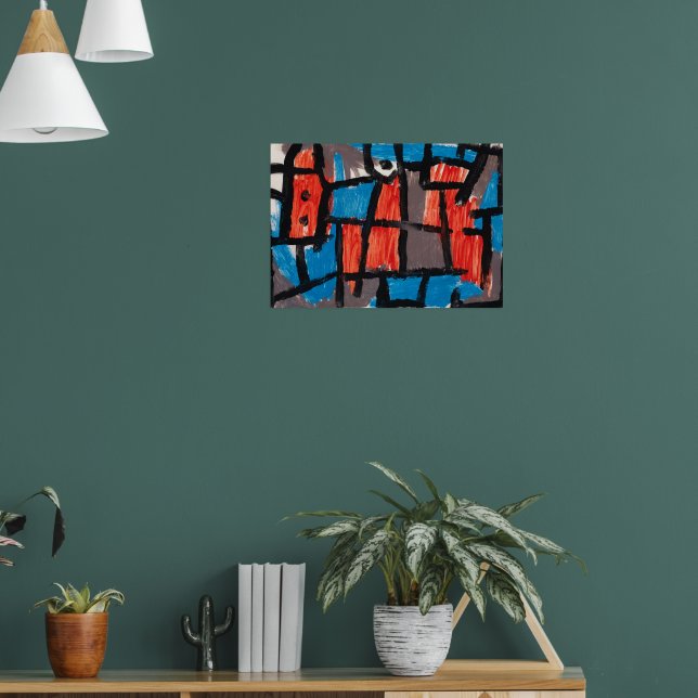 The Hour Before One Night ,Blue Famous Painting Poster (Vardagsrum 1)