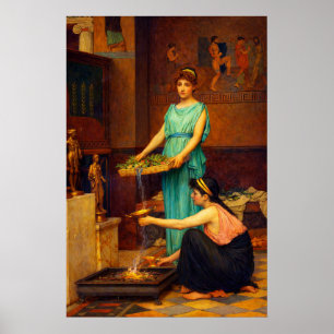 The Household Gods av John William Waterhouse Poster