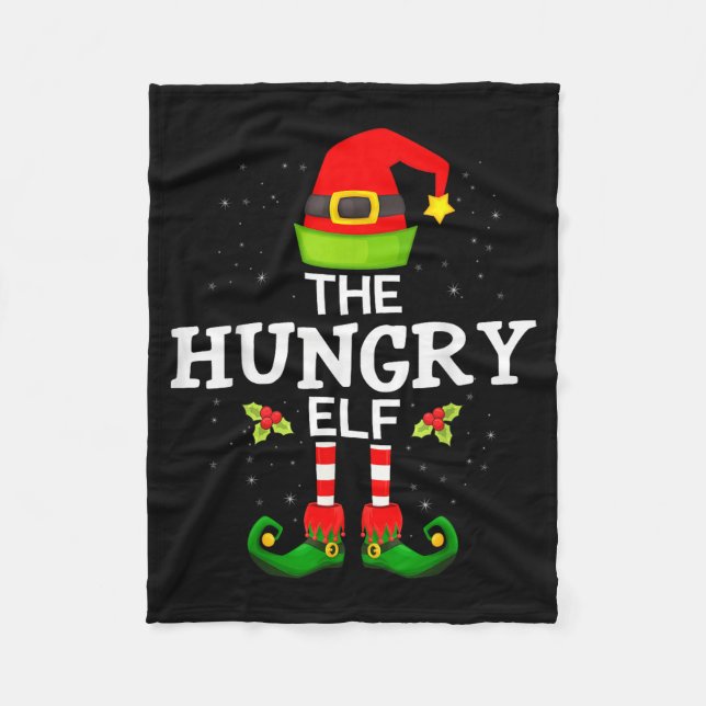 The Hungry Elf Christmas Family Matching Pajama  Fleecefilt (Framsidan)