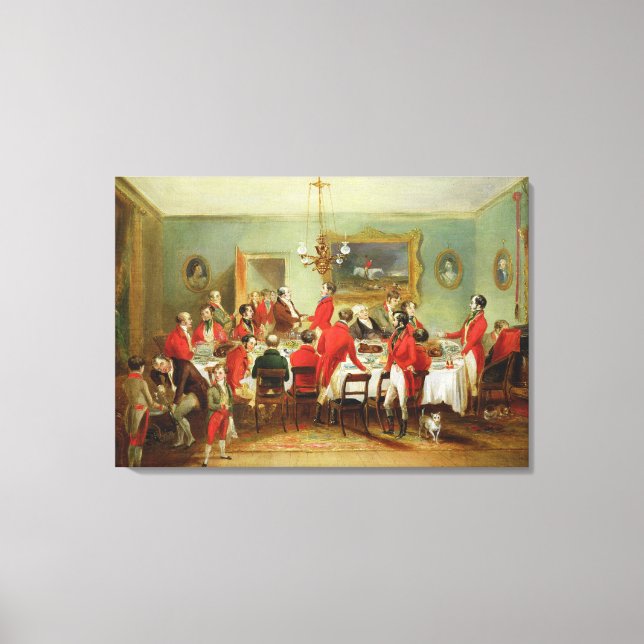The Hunt Breakfast, Bachelor's Hall, 1836 (olja på Canvastryck (Framsida)