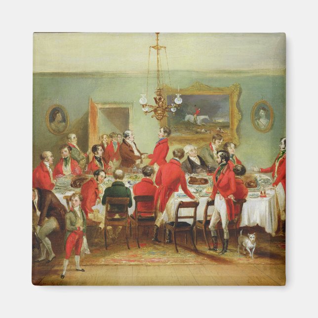 The Hunt Breakfast, Bachelor's Hall, 1836 (olja på Magnet (Framsidan)