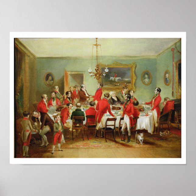 The Hunt Breakfast, Bachelor's Hall, 1836 (olja på Poster (Framsidan)