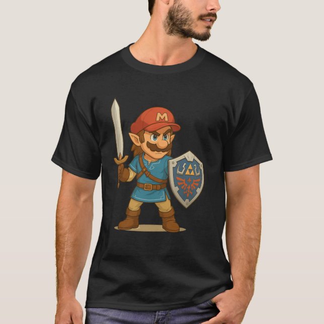The Hybrid Hero of the Mushroom Kingdom friend T Shirt (Framsida)