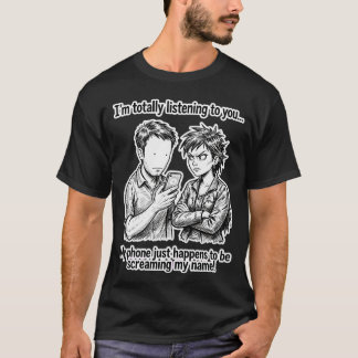 The "I Swear I Didn't" Couple's - The Phone Zombie T Shirt