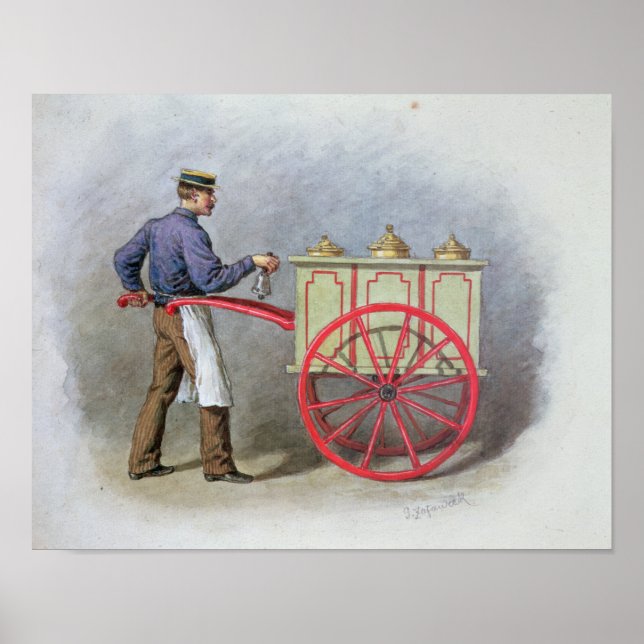 The Ice Cream Seller, 1895 Poster (Framsidan)