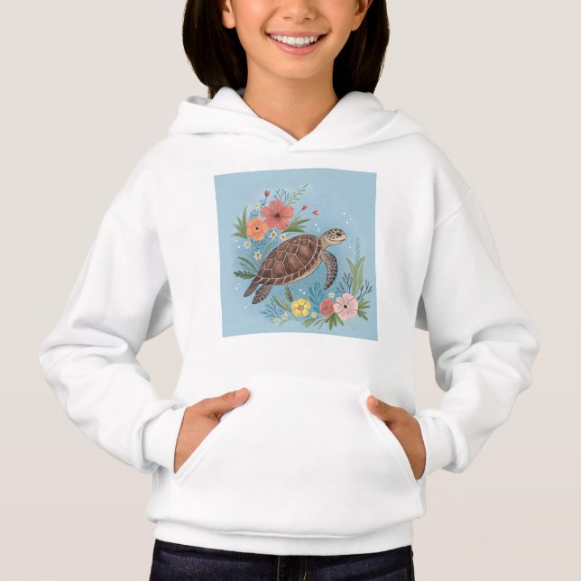 The illustration of a sea turtle t shirt (Framsida)