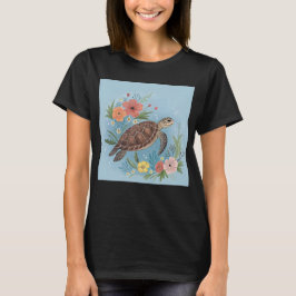 The illustration of a sea turtle t shirt